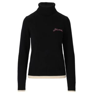 BRAND NEW | Ganni Beaded Logo Turtleneck | Size XL